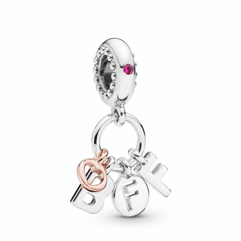 Pandora Best Friends Forever Dangle Charm NZ Sale, Pandora Rose™ (328014-GBW)